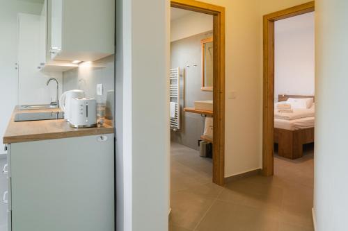 Een badkamer bij Apartma BoLeRo