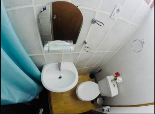 A bathroom at small house