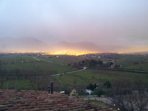 a view of a city from the roof of a building at Fonte Chiara in Gubbio