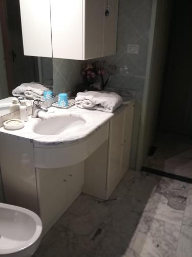 bagno con lavandino e servizi igienici di Antico '900 a Bologna