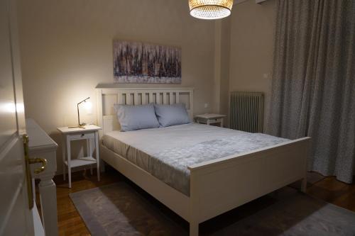 Кровать или кровати в номере Larissa Downtown Apartment With Parking