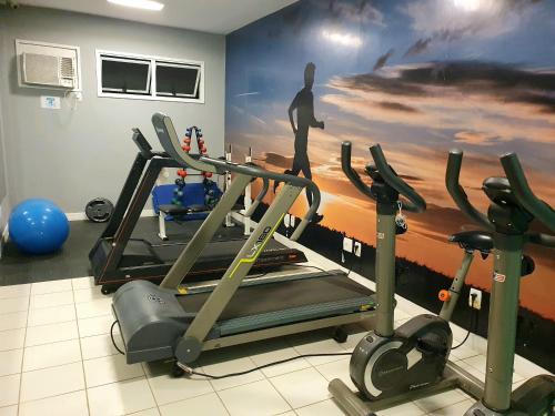 Γυμναστήριο ή/και όργανα γυμναστικής στο Loft Condado Bl 2 Ap 116 Aldeia dos Reis Sahy