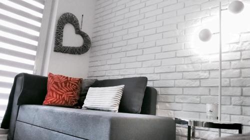 Χώρος καθιστικού στο Svoboda Apartament