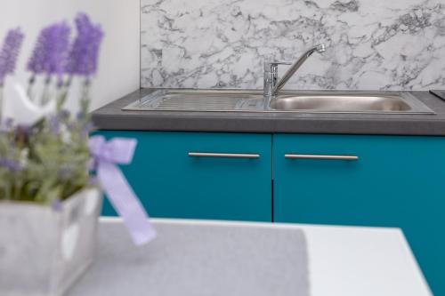 Dapur atau dapur kecil di SEAVIEW apartment SPARKLE ISKRA - Povlja, Brač