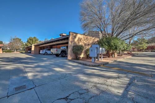 a parking lot in front of a building at Mtn-View Condo with Hot Tub Access in Sedona! in Sedona
