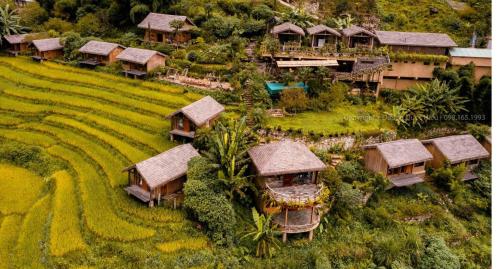 Vue panoramique sur l'établissement Eco Palms House - Sapa Retreat