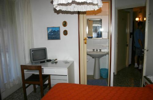 TV a/nebo společenská místnost v ubytování Albergo Martinet