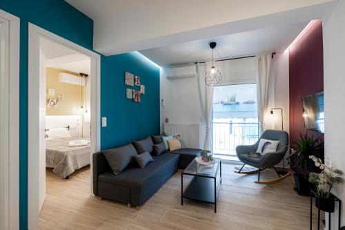Posteľ alebo postele v izbe v ubytovaní Calliope Apartment