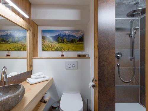 Koupelna v ubytování Berg'k'hof Kaisertal - Alpine Hideaway