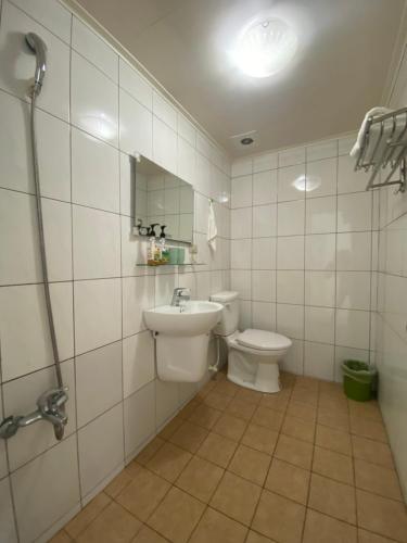 Koupelna v ubytování Danke Hostel