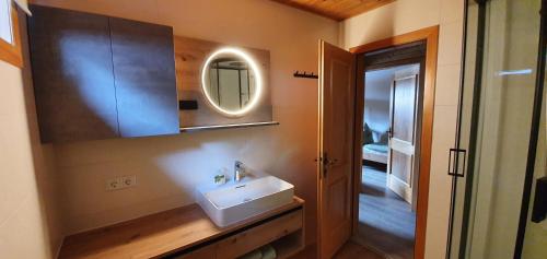 Koupelna v ubytování Bergzeit Klippitz