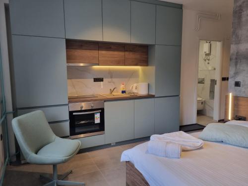 Dapur atau dapur kecil di Parliament View Apartments