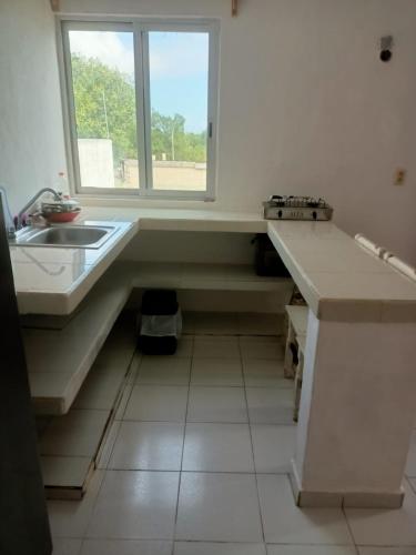 Kuchyň nebo kuchyňský kout v ubytování Gaviota