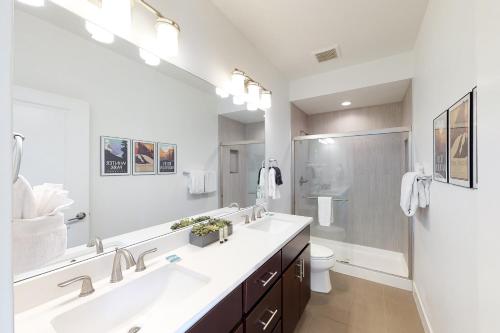 Koupelna v ubytování Mountain Sky Cottage