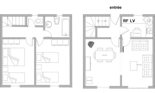 Villa 78 m2 - Au Chant des Cigalousの見取り図または間取り図