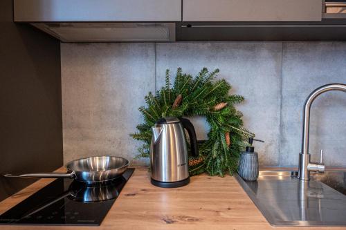 Η κουζίνα ή μικρή κουζίνα στο Apartment Skyta Krasnyk