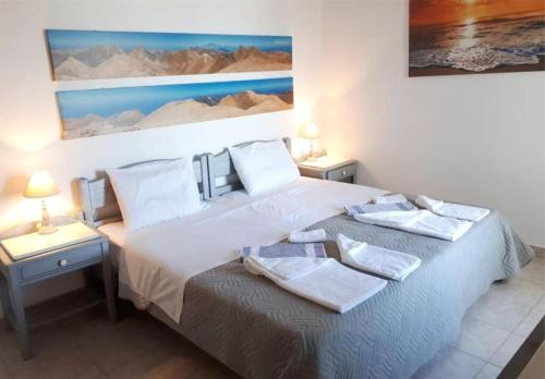 Villa Irena panoramic sea view tesisinde bir odada yatak veya yataklar