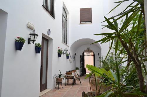 a courtyard in a house with plants at Hotel Marisa in Córdoba