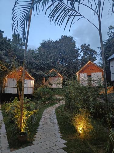 Jardín al aire libre en Nada Brahma Patnem Beach