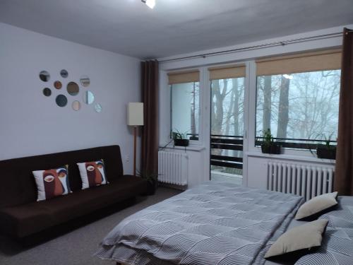 Llit o llits en una habitació de Apartmán Jarka