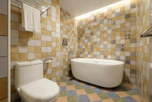 Koupelna v ubytování Napas Hotel