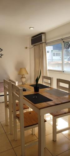 een eettafel en stoelen met een plant erop bij PASAJE EN EL CENTRO DE LOMAS in Lomas de Zamora