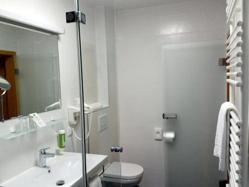 Ένα μπάνιο στο Lieth-Hotel-Grünreich