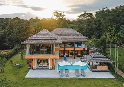 an aerial view of a villa with a house at VILLA DIVA STAR in Ko Yao Noi