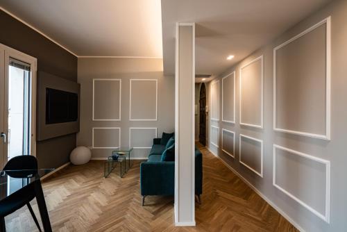 Coin salon dans l'établissement PANORAMA APARTMENT