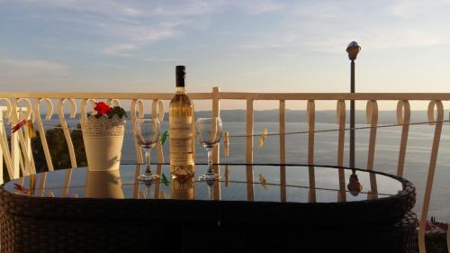 Studio apartment in Pisak with sea view, balcony, air conditioning, WiFi 90-4