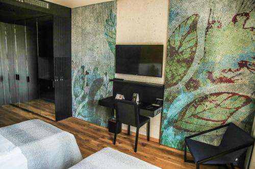 Postel nebo postele na pokoji v ubytování Hotel A plus