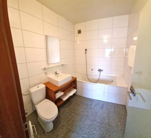 Koupelna v ubytování Schillerhof Hotel GARNI
