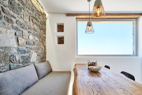 Χώρος καθιστικού στο Teal Rock Mykonos
