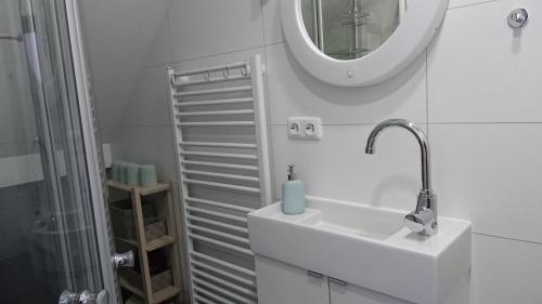 Salle de bains dans l'établissement Ferienwohnung Spatzennest