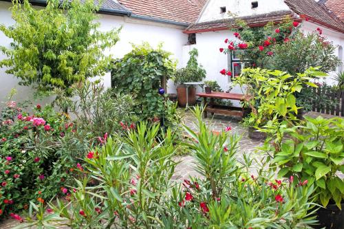 UnterretzbachにあるWeinhof Gregor Raabの花の咲く庭園