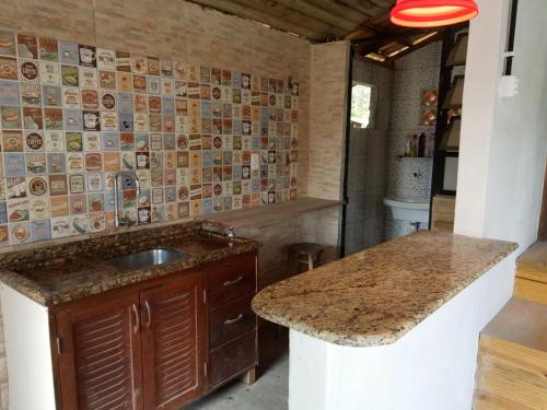 Кухня или мини-кухня в Castelinho
