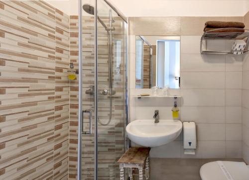 Koupelna v ubytování Hotel Sette Archi