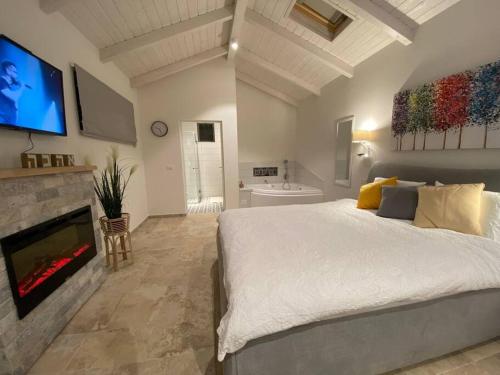 Cama o camas de una habitación en סלע-וי