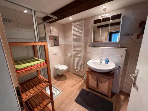 Koupelna v ubytování Ferienhaus Gertrud