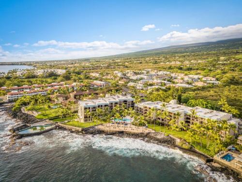an aerial view of a resort on the water at Aston Kona By The Sea in Kailua-Kona