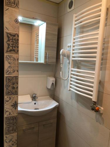 Koupelna v ubytování Mosoly Apartman