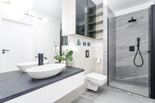 Kúpeľňa v ubytovaní Balticus Apartamenty Deluxe Promenada Gwiazd 14