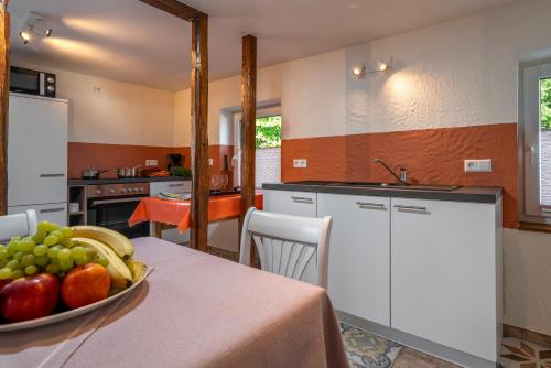 Kuchyň nebo kuchyňský kout v ubytování Das Rote Haus - Hohnemichels