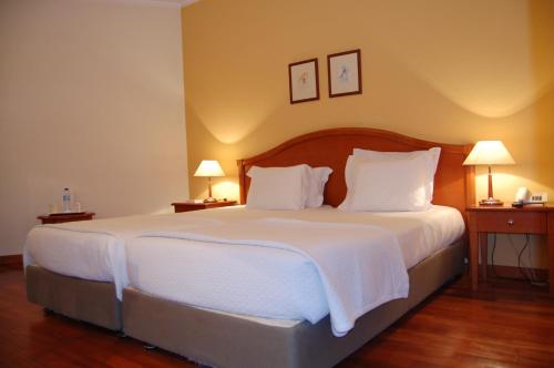 Tempat tidur dalam kamar di Hotel Central Parque