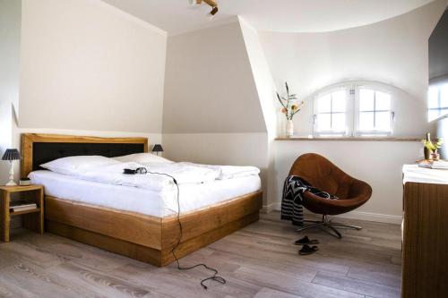 เตียงในห้องที่ Holiday house, Fuhlendorf