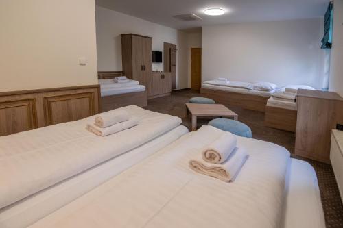 Postel nebo postele na pokoji v ubytování Penzion ELUX