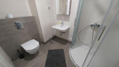 Kylpyhuone majoituspaikassa Apartments Delta A Blok - Savada