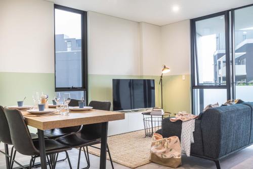 Posezení v ubytování KULA Apartments Parramatta