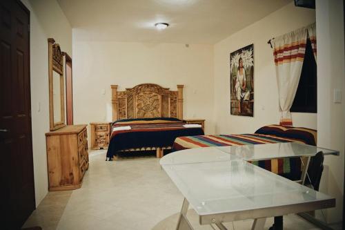 Cama o camas de una habitación en HOTEL SAN JUDAS