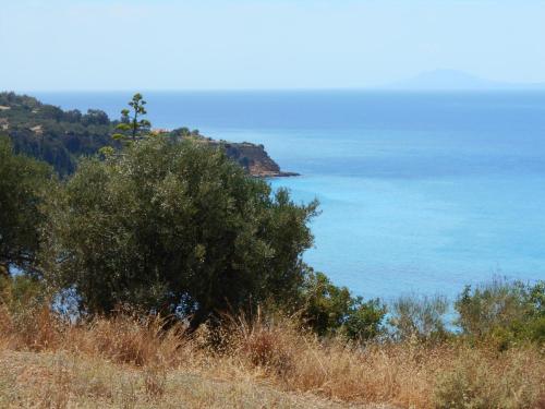 a view of the ocean from a hill at Ramona in Lourdhata